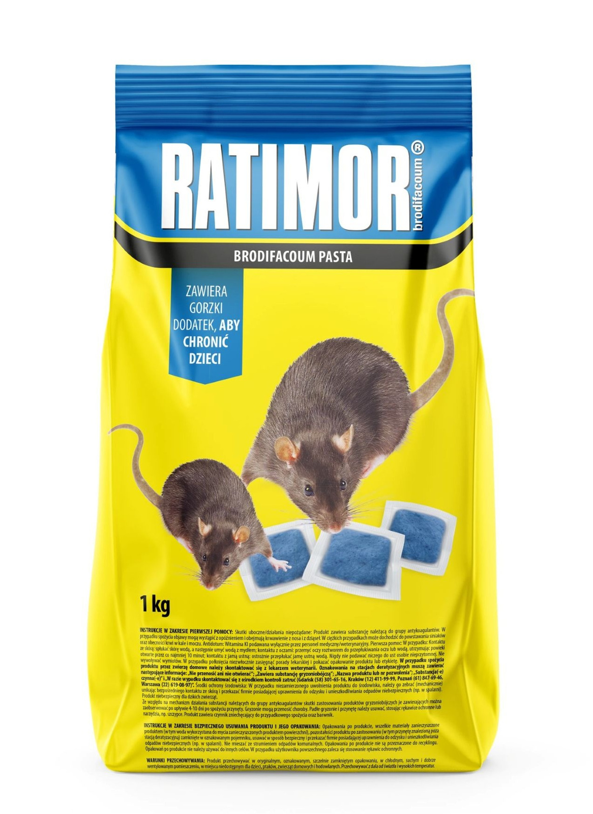 TRUTKA NA MYSZY I SZCZURY RATIMOR NIEBIESKA