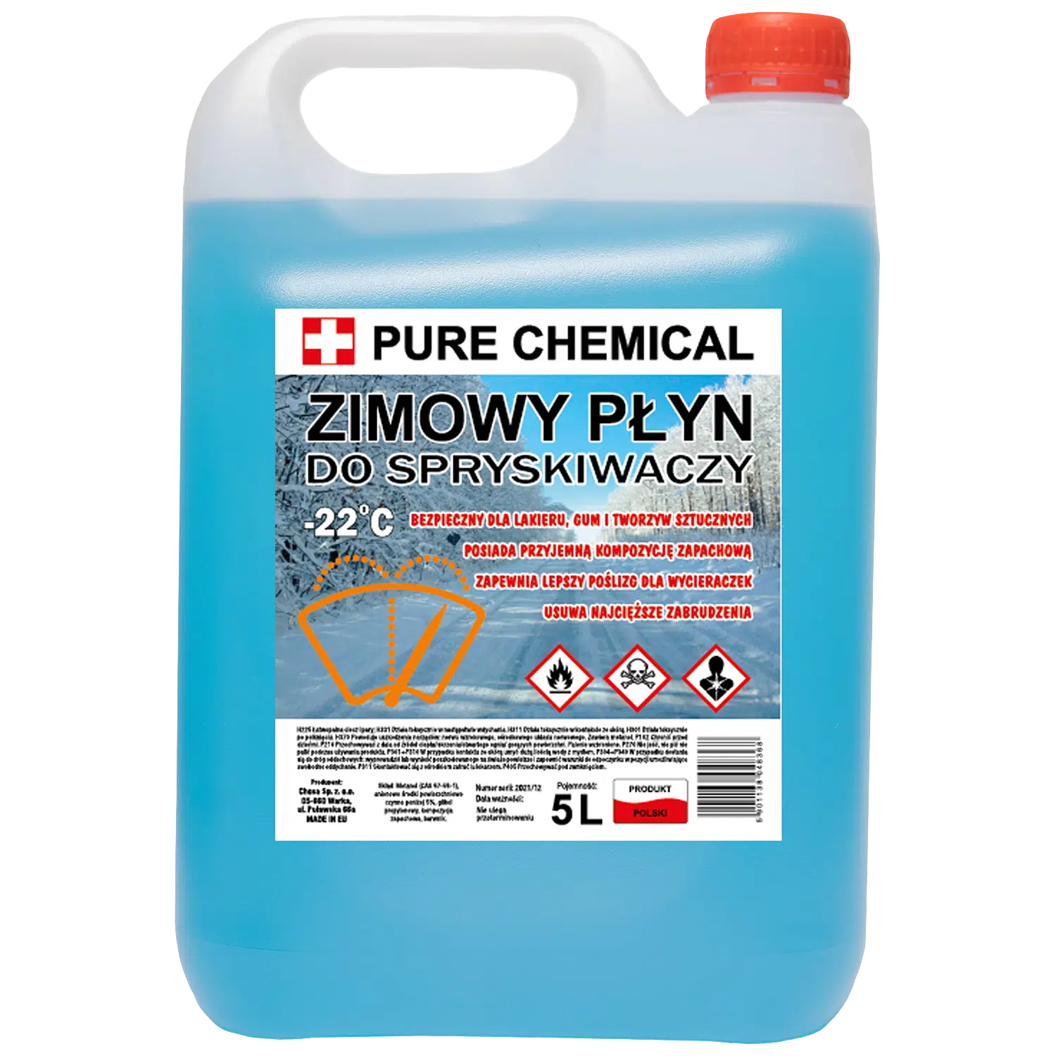 PŁYN ZIMOWY DO SPRYSKIWACZY -22 STOPNIE Ładny zapach