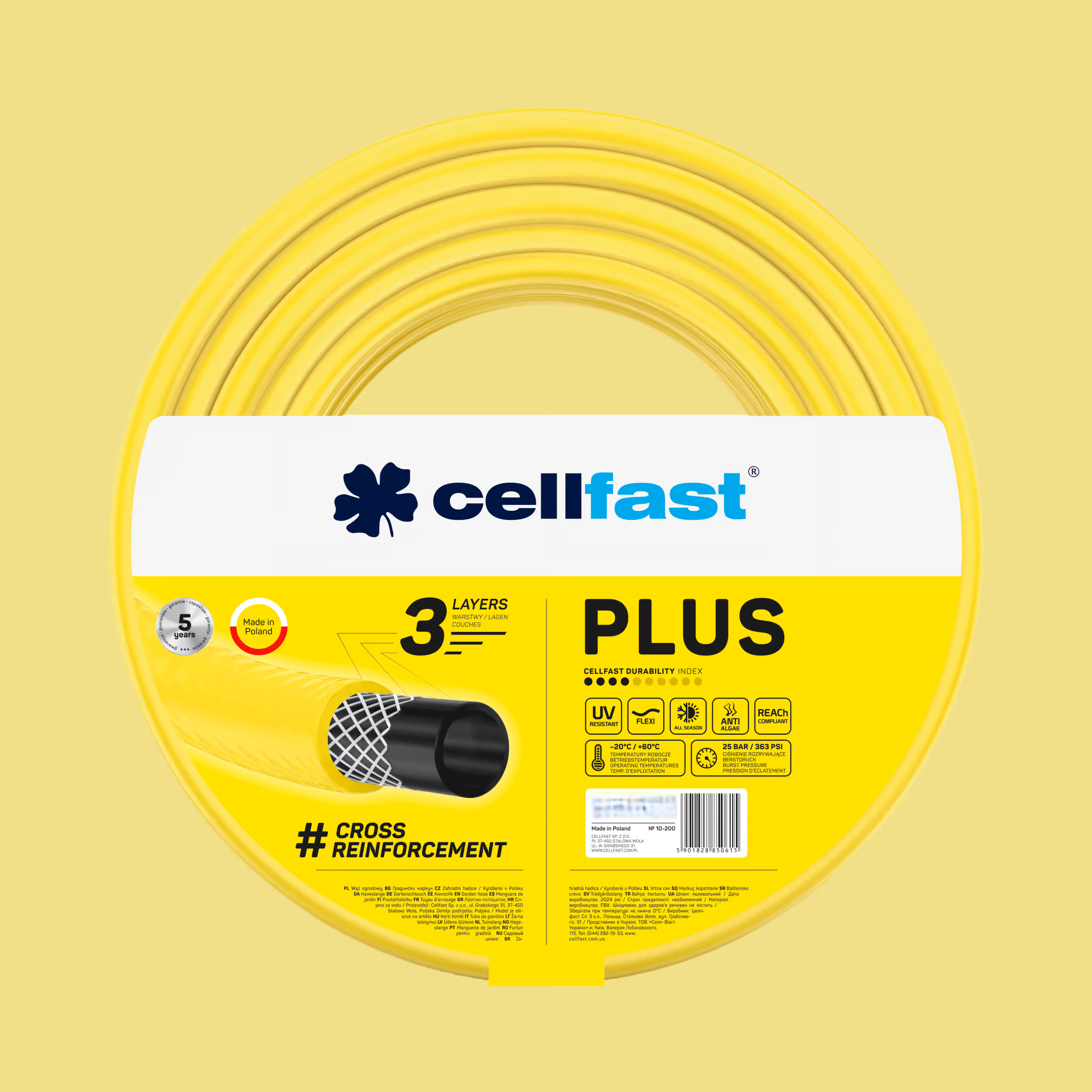 WĄŻ OGRODOWY  3/4" 25M CELLFAST